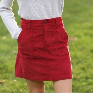 Red pencil skirt